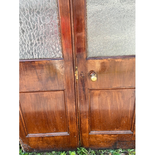 768 - Pair of Antique Scrumble Effect Bar Doors (200cm H)