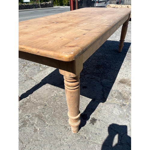 776 - Fine Large Pine Table (227 cm W)