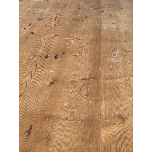 776 - Fine Large Pine Table (227 cm W)