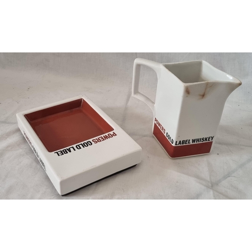 554 - Arklow Pottery Jug and Tip/Nut Tray, Powers Gold Label