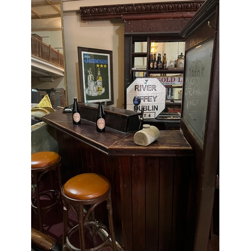 358 - Complete Bar from Kennedys Mount Merrion, including very fine Powers Whiskey Mirror