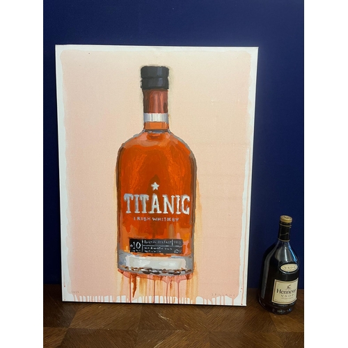 295 - Titanic Whiskey, Oil on Canvas, Spillane 2020 (60cm W x 80 cm H)