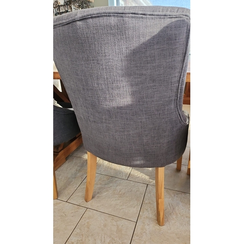 782 - Set of 8 Grey upholstered Dining Chairs