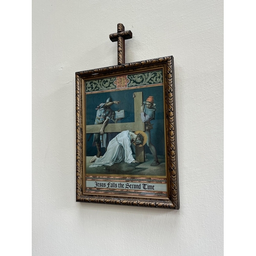 110 - Set of Stations of the Cross (22 cm W x 36 cm H)