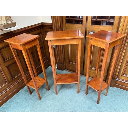 114 - Pair of Tall Stands and Another (Largest 45 cm W x 102 cm H x  30 cm D)