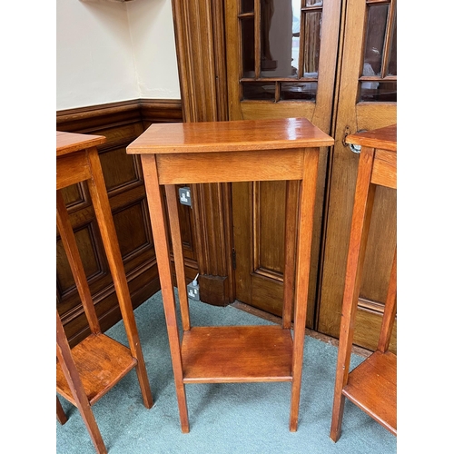114 - Pair of Tall Stands and Another (Largest 45 cm W x 102 cm H x  30 cm D)