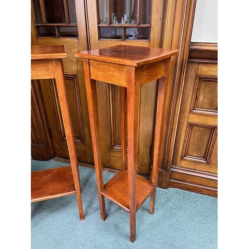 114 - Pair of Tall Stands and Another (Largest 45 cm W x 102 cm H x  30 cm D)