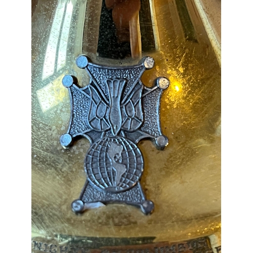 12 - Brass Host Chalice Bearing Inscription (20 cm H)