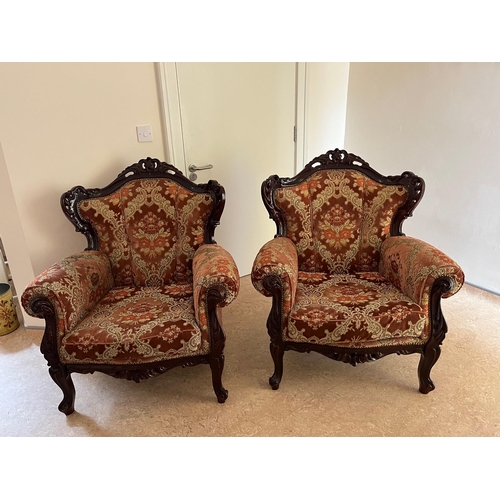 121 - Pair of Italian Armchairs (40 cm W x 70 cm H)