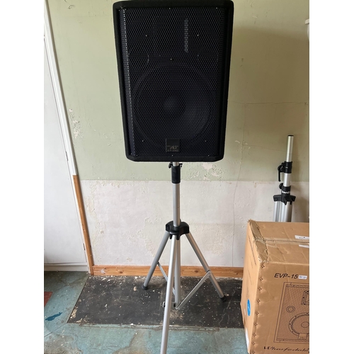 130 - Wharfedale Pro EVP-15 Speaker and Stand, Unused (48 cm W x 63 cm H)