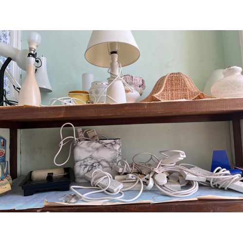 159 - Collection of Extension Leads, Lamps etc.
