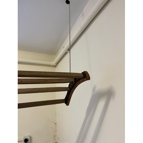 161 - Vintage Hanging Drying Rack Complete with Support System (460 cm W)