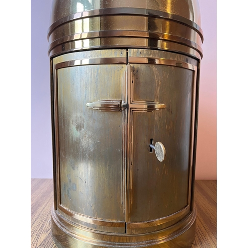 21 - Art Deco Brass Tabernacle with Key (33 cm W x 68 cm H)