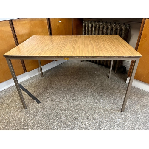 24 - Set of Three Vintage Formica Rectangular Tables (122 cm W x 70 cm H x 76 cm D)
