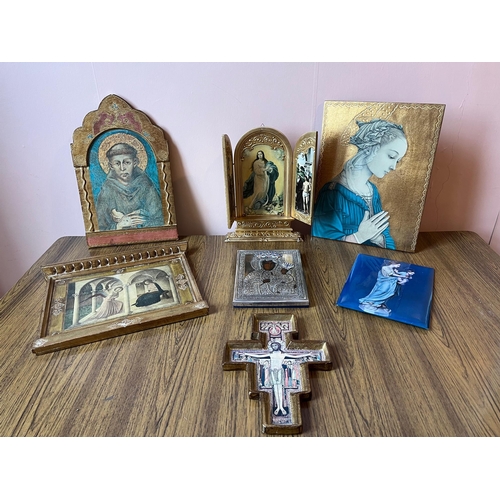 27 - Collection of Icon Style Religious Items