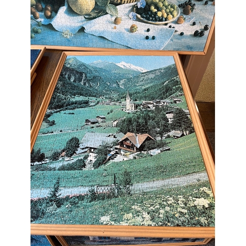 41 - Collection of Framed Jigsaws (Largest 47 cm W x 63 cm H)