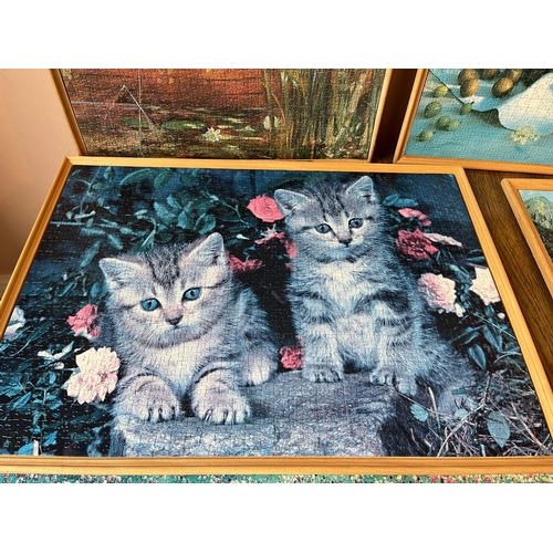 41 - Collection of Framed Jigsaws (Largest 47 cm W x 63 cm H)