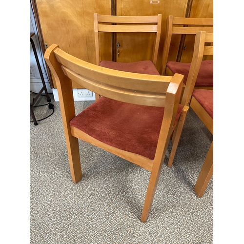 42 - Set of Four Dining Chairs with Upholstered Seats (75 cm H)