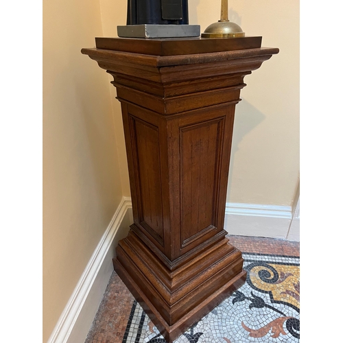 46 - Oak Gothic Pedestal on a Graduated Base (46 cm W x 110 cm H)