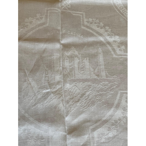 71 - Rock of Cashel Linen Table Cloth and Five Matching Napkins (176 cm W x 226 cm L)