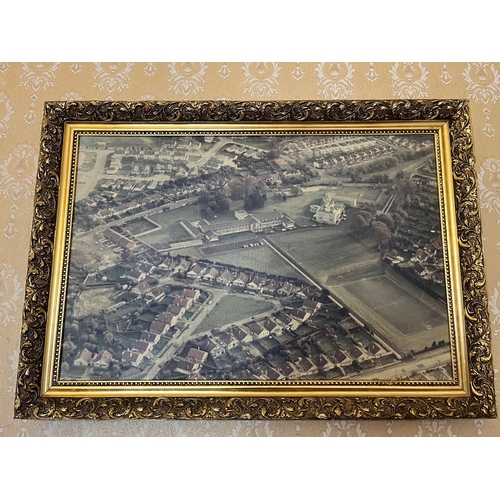 78 - Gold Framed Aerial Photograph of St Josephs of Cluny School and Surrounding Area (88 cm W x 62 cm H)