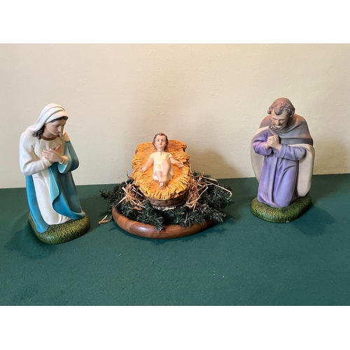 82 - Crib Figures of Mary, Joseph and Baby Jesus