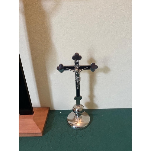 88 - Three Crucifixes, One Wall Mounted (Tallest 70 cm H)
