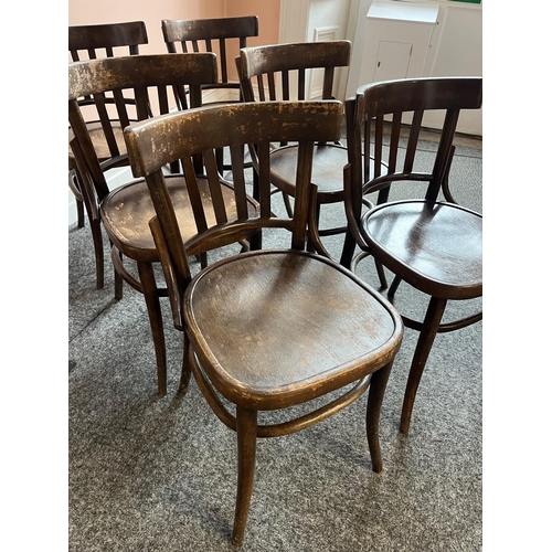 9 - Set of Eight Bentwood Chairs (74 cm H)