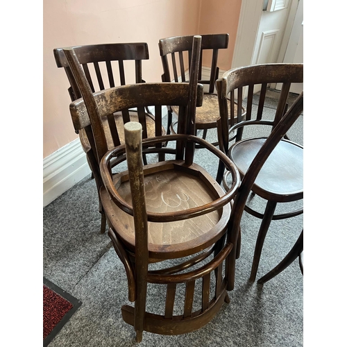 9 - Set of Eight Bentwood Chairs (74 cm H)