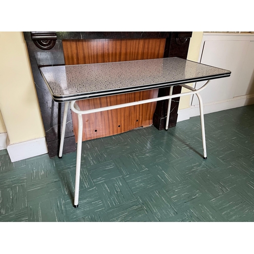 99 - Vintage Formica Top Table (123 cm W x 80 cm H x 61 cm D)