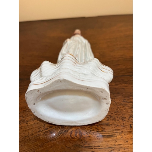 181 - Antique Water Font with Jesus Standing Over A Shell (10 cm W x 25 cm H)