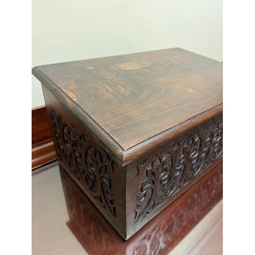 190 - Red Walnut Bible Box (44 cm W x 23 cm H x 25 cm D)