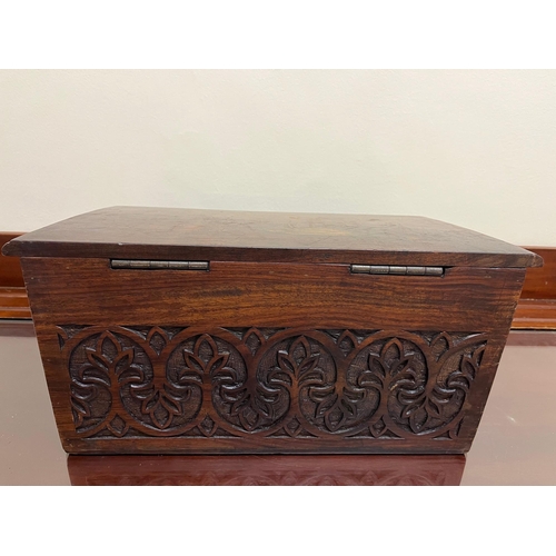 190 - Red Walnut Bible Box (44 cm W x 23 cm H x 25 cm D)