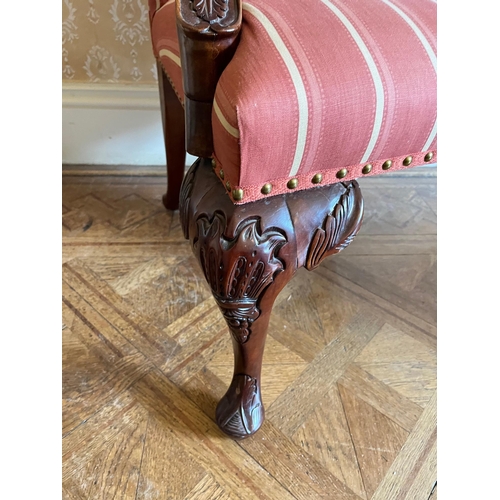 216 - Georgian Style Gainsborough Chair (67 cm W x 100 cm H x 63 cm D)