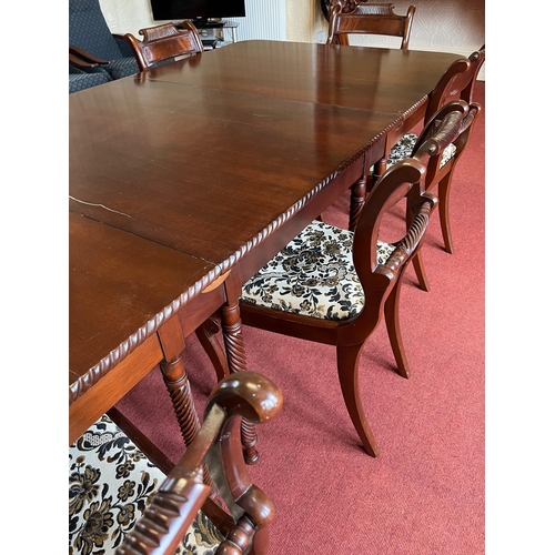 217 - Regency Design Dining Table in Mahogany (240 cm W x 75 cm H x 110 cm D)