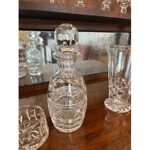 223 - Waterford Crystal, Good Collection including Decanter, Vase, Water Jug, Bowl and Honey Pot (Decanter... 