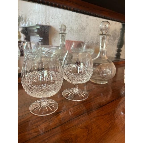 224 - Set of Four Brandy Balloons, Decanter and a Waterford Bowl (Bowl 20 cm W)