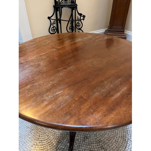 233 - Georgian Mahogany Circular Tripod Table with Bird Cage Action