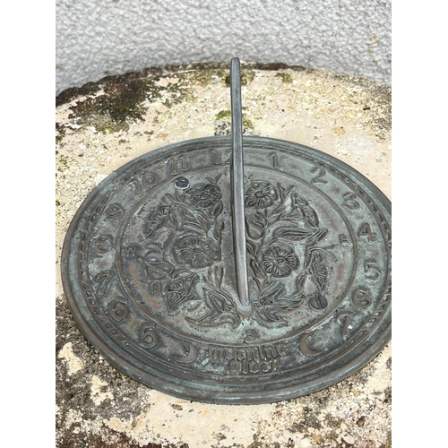 235 - Aged Column Style Sun Dial (41 cm W x 100 cm H)