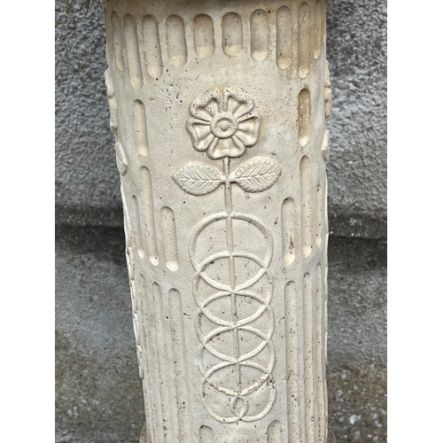 235 - Aged Column Style Sun Dial (41 cm W x 100 cm H)