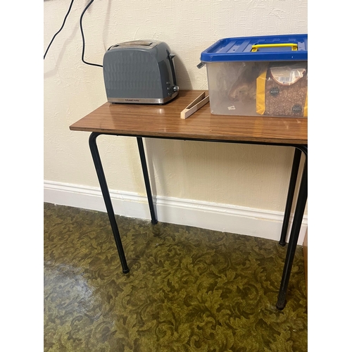 251 - Three Door Side Cabinet and a Formica Top Vintage Table (143 cm W x 90 cm H x 40 cm D)