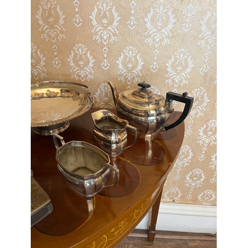 301 - Large Collection of Brass and Silver Plate including Tea Set