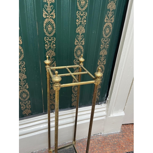 303 - Brass Umbrella Stand (17 cm W x 60 cm H x 17 cm D)