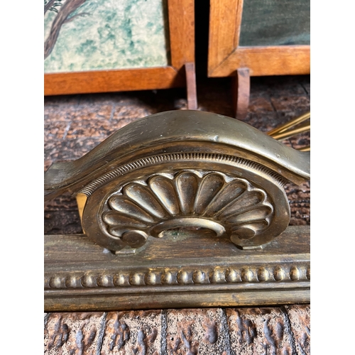 293 - Victorian Brass Fender (134 cm W x 37 cm D)