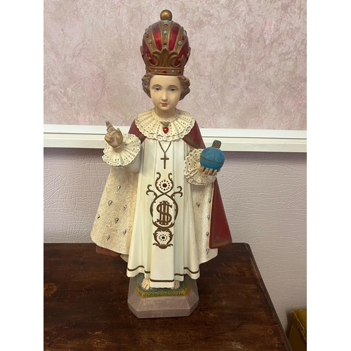 319 - Child of Prague Statue (32 cm W x 63 cm H)