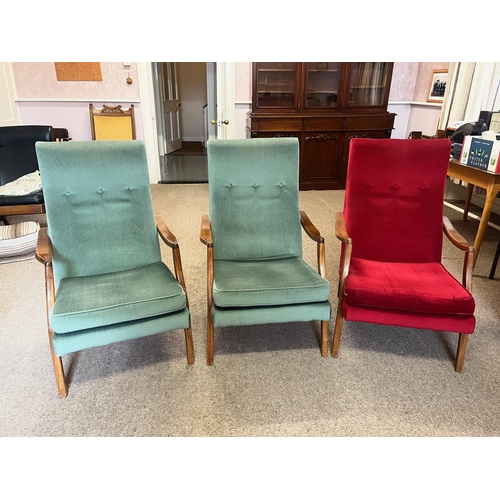 321 - Three Vintage Arm Chairs (58 cm W x 98 cm H x 80 cm D)