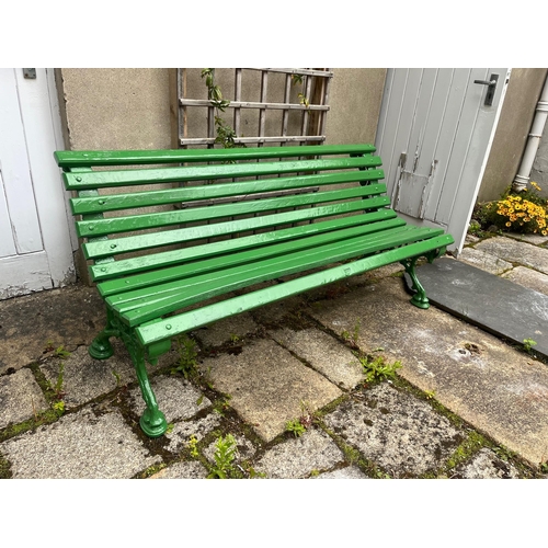 326 - Decorative Wrought Iron Garden Bench (163 cm W x75 cm H x 65 cm D)