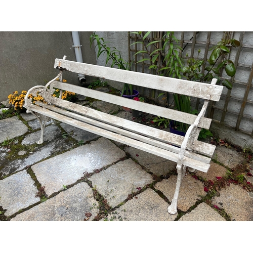 327 - Decorative Wrought Iron Garden Bench As Found (180 cm W x 80 cm H x 60 cm D)