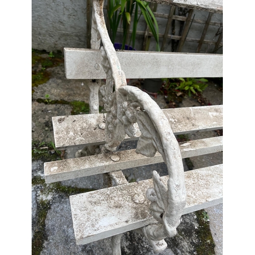 327 - Decorative Wrought Iron Garden Bench As Found (180 cm W x 80 cm H x 60 cm D)