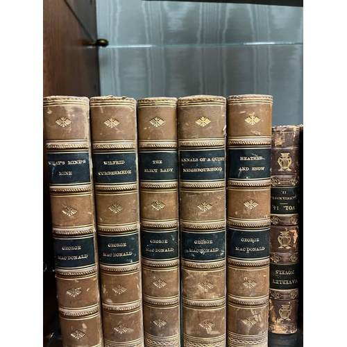 341 - Three Part Sets of Leather Bound Books, including Waverley Novels